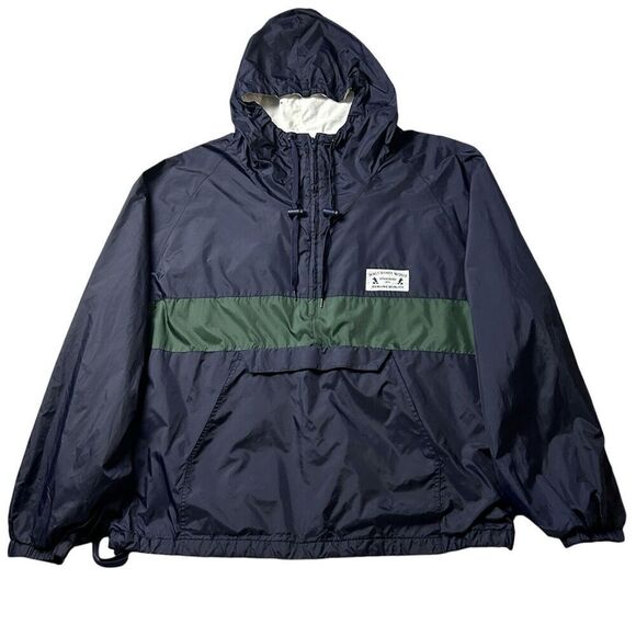 Vtg Walt Disney World Sz XXL Blue 1/4 Zip Windbreaker Jacket Mickey Packable - Picture 1 of 14